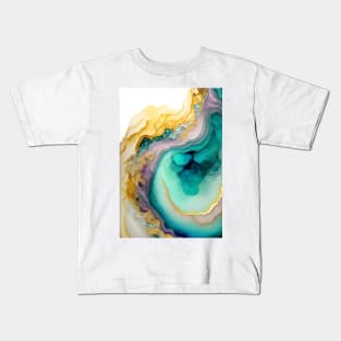 Spring Geode - Abstract Alcohol Ink Resin Art Kids T-Shirt